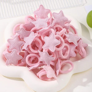 Planet Gates 4337-24 / 20pcs 20pcs Kids Elastic Hair Bands Girls Plush Ball Rubber Band For Children Sweets Scrunchie Hair Ties Clip Baby Hair Accessories