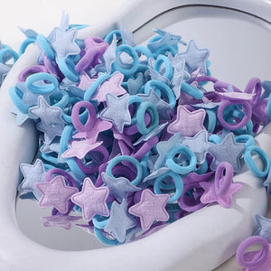 Planet Gates 4337-27 / 20pcs 20pcs Kids Elastic Hair Bands Girls Plush Ball Rubber Band For Children Sweets Scrunchie Hair Ties Clip Baby Hair Accessories