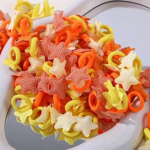 Planet Gates 4337-29 / 20pcs 20pcs Kids Elastic Hair Bands Girls Plush Ball Rubber Band For Children Sweets Scrunchie Hair Ties Clip Baby Hair Accessories
