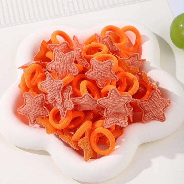 Planet Gates 4337-9 / 20pcs 20pcs Kids Elastic Hair Bands Girls Plush Ball Rubber Band For Children Sweets Scrunchie Hair Ties Clip Baby Hair Accessories