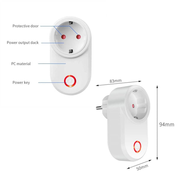 Planet Gates 433MHz RF Universal Remote Electric Smart Socket with Remote Control 220V 15A EU Plug Control for Home Appliance/Lamp/Fan