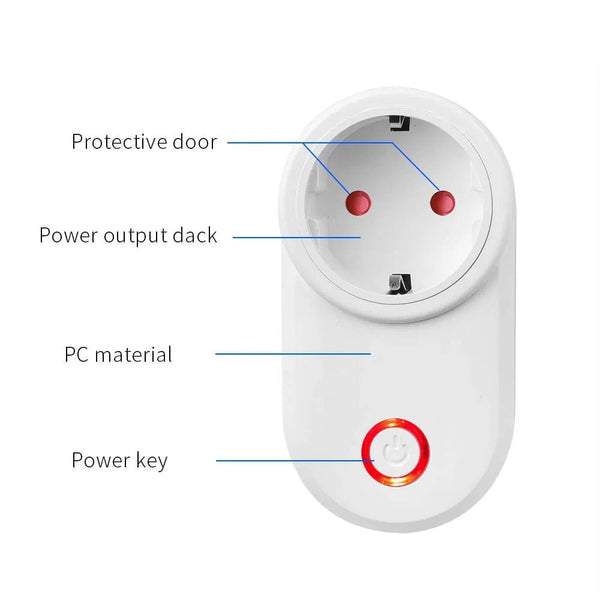 Planet Gates 433MHz RF Universal Remote Electric Smart Socket with Remote Control 220V 15A EU Plug Control for Home Appliance/Lamp/Fan