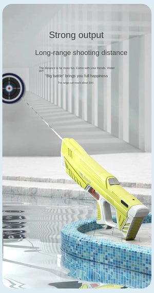 Planet Gates 43cm Full Electric Automatic Water Storage Gun Toys Portable Children Summer Beach Outdoor Fight Fantasy Toys for Boys Kids Game