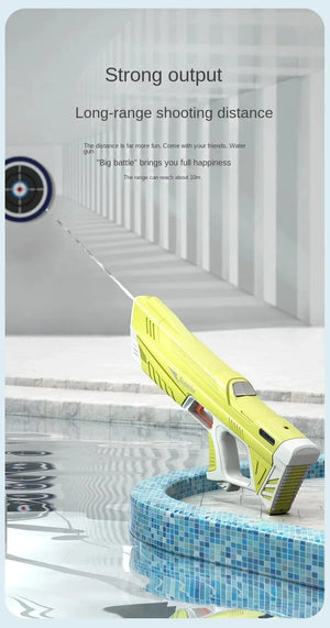 Planet Gates 43cm Full Electric Automatic Water Storage Gun Toys Portable Children Summer Beach Outdoor Fight Fantasy Toys for Boys Kids Game