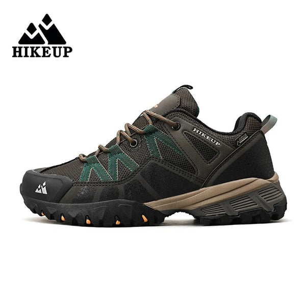 Planet Gates 44 / Green HIKEUP Breathable Cushioning Nonslip Sneakers Men's Hiking Shoes Running Trekking Sneakers Outdoor Mountain Sports Shoes for Men