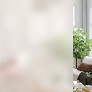 Planet Gates 45*100cm / Pure Matte 1pc Window Privacy Film, Frosted Glass Window Film, Static Cling Film, UV Blocking Removable Window Cling, Non-Adhesive Glue-Free Vinyl Material Translucent Opaque Window Cling, Home Office Decor Vinyl Film