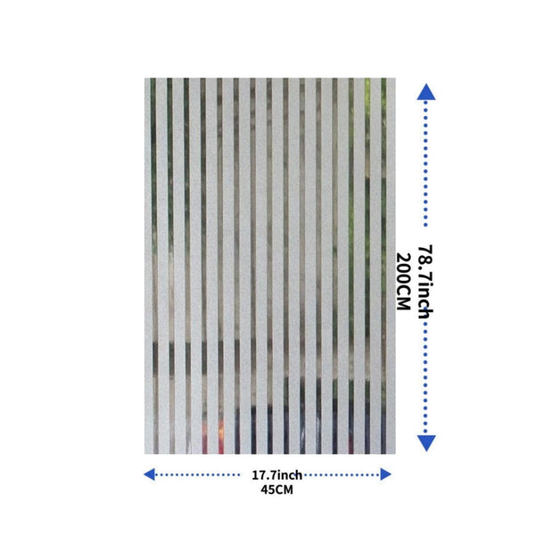 Planet Gates 45*200CM Striped, Frosted, Electrostatic Film Window Stickers