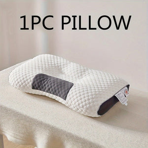 Planet Gates 45*70cm 1pc Knitted Thin Pillow With Cervical Neck Protection, Sleep Massage Pillow Core, Moisture Absorbing Breathable Antibacterial Household Bedding Pillow Suitable For Living Room, Bedroom, Home Decoration