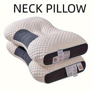 Planet Gates 45*70cm 1pc Knitted Thin Pillow With Cervical Neck Protection, Sleep Massage Pillow Core, Moisture Absorbing Breathable Antibacterial Household Bedding Pillow Suitable For Living Room, Bedroom, Home Decoration