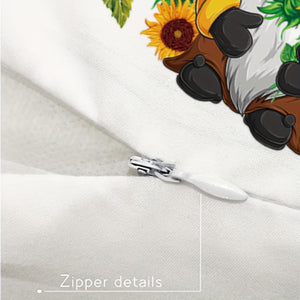 Planet Gates 45.72cmx45.72cm 4pcs Summer Sunflower English Letter Printed Throw Pillowcase, Pillow Cover For Bedroom Sofa Couch Car Home Decor, No Pillow Insert, 18*18in