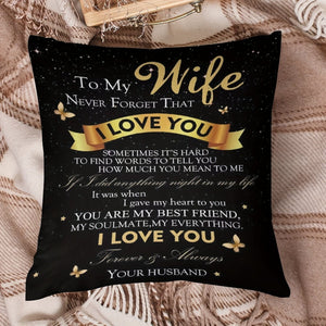 Planet Gates 45.72x45.72 cm 1pc I Love You Gifts For Her Wife Women, Anniversary Wedding Birthday Thanksgiving Gifts, Decorative Throw Cushion Cover Pillow Case For Family Bed Sofa Square Short Plush Decor 45.72x45.72 cm