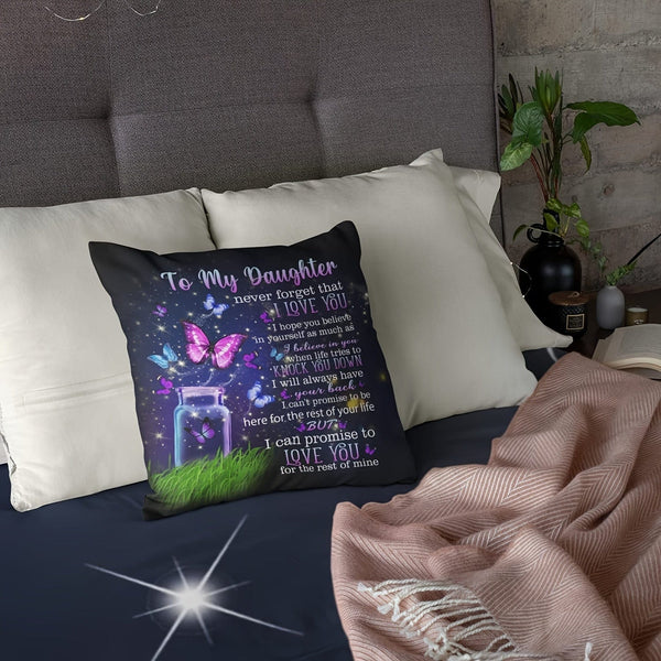 Planet Gates 45.72x45.72 cm 1pc Parnir Gift For Women Gifts For Daughter Pillowcase From Mom - To My Daughter Birthday Gifts For Throw Pillow Covers Short Plush Decor 45.72x45.72 Cm