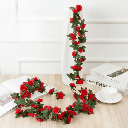 Planet Gates 45 Red 01 1pc, Artificial Flower Vine 45 Peonies Holiday Decoration Wedding Decor Fake Flowers Bedroom Decoration Wall Hanging Wreath Botanical Holiday Spring Autumn Garden Arch Diy Fake Plant Vines, Mother'S Day Decoration