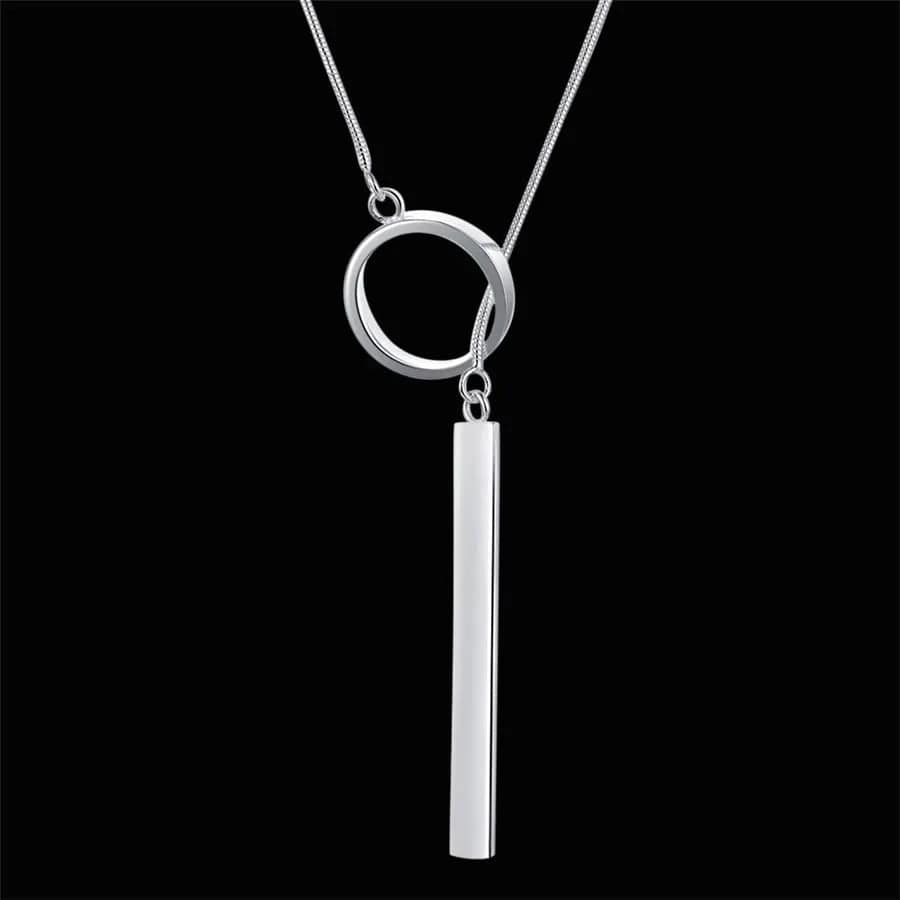 Planet Gates 45cm 18inches new 925 Sterling Silver Necklace For Women Jewelry 18 inches Creative Round Pendant fashion Christmas gifts Wedding