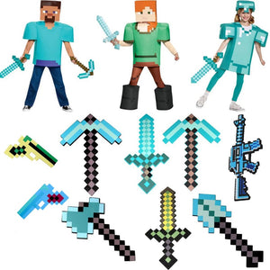 Planet Gates 45cm 2 foam toy Sword Minecraft, children's size role-playing accessory series, suitable for video game fans and above to collect gifts