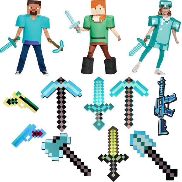 Planet Gates 45cm 2 foam toy Sword Minecraft, children's size role-playing accessory series, suitable for video game fans and above to collect gifts