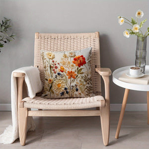 Planet Gates 45cm*45cm 1pc, Plant Flower Pattern Polyester Cushion Cover, Pillow Cover, Room Decor, Bedroom Decor, Sofa Decor, Collectible Buildings Accessories (Cushion Is Not Included)