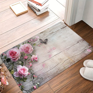 Planet Gates 45cm*75cm 1/2pcs, Carpet, Kitchen Mat, Flower Floor Mat, Kitchen Runner Rug, Durable Bathroom Pads, Non-slip Washable Blanket For Kitchen Living Room Bedroom Coffee Table Sink Laundry Room, Door Mat, Kitchen Floor Mat