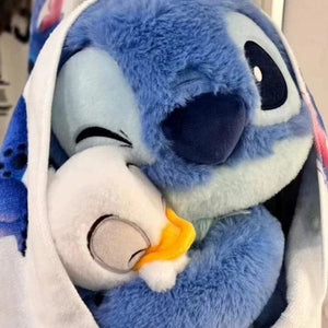 Planet Gates 45CM Disney Plush Doll Stitch Lilo Doll Cute Duck Stitch Plush Stuffed Toy Christmas Children's Birthday Gift Kawaii Decoration
