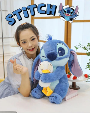 Planet Gates 45CM Disney Plush Doll Stitch Lilo Doll Cute Duck Stitch Plush Stuffed Toy Christmas Children's Birthday Gift Kawaii Decoration