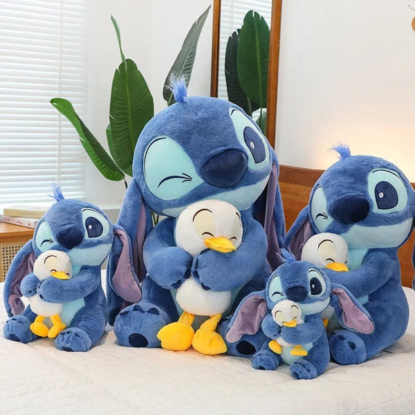 Planet Gates 45CM Disney Plush Doll Stitch Lilo Doll Cute Duck Stitch Plush Stuffed Toy Christmas Children's Birthday Gift Kawaii Decoration