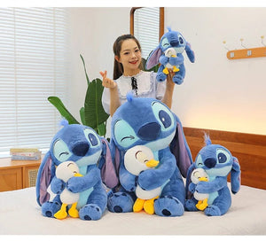 Planet Gates 45CM Disney Plush Doll Stitch Lilo Doll Cute Duck Stitch Plush Stuffed Toy Christmas Children's Birthday Gift Kawaii Decoration