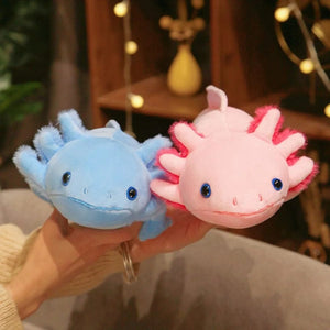 Planet Gates 45cm Kawaii Colorful Newt Plush Toy Stuffed Cute Axolotl Salamander Fuzzy Plush Fish Appeasing Long Pillow Cushion Kids Gift