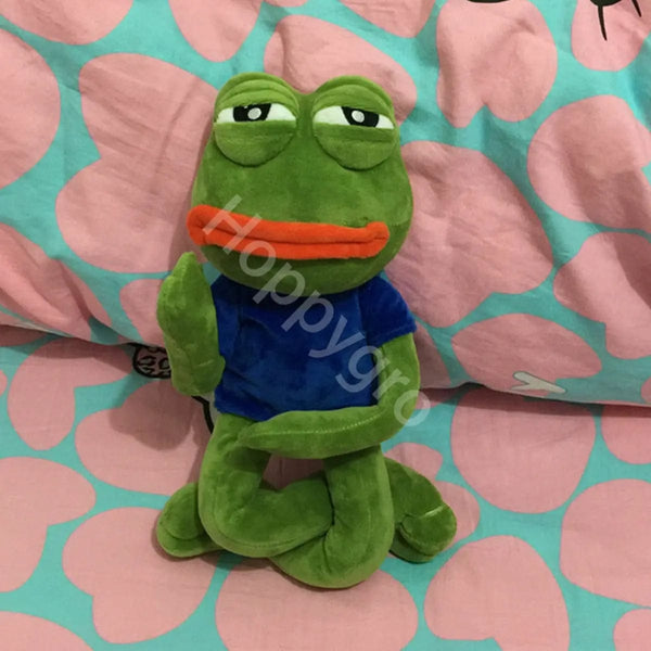 Planet Gates 45cm Sad Frog Plush Toy Soft Stuffed Pillow Magic Expression Pepe The Sad Frog Animal Plush Doll Birthday GIfts For Girls Boys