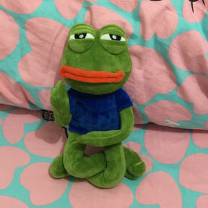 Planet Gates 45cm Sad Frog Plush Toy Soft Stuffed Pillow Magic Expression Pepe The Sad Frog Animal Plush Doll Birthday GIfts For Girls Boys