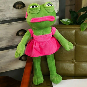 Planet Gates 45cm Sad Frog Plush Toy Soft Stuffed Pillow Magic Expression Pepe The Sad Frog Animal Plush Doll Birthday GIfts For Girls Boys