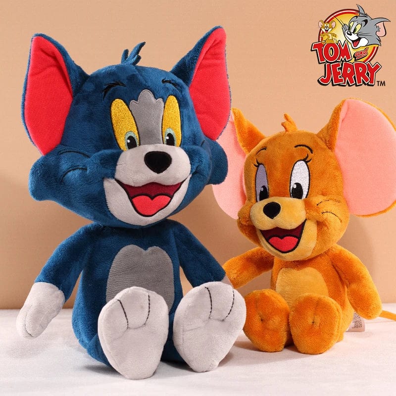Planet Gates 45cm Tom Tom And Jerry Plush Toy Cartoon Movie Cat Tuffy Nibbles Mouse Plushies Stuffed Animals Soap Action Figure Studio Doll Toys
