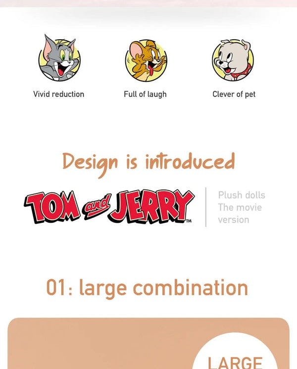 Planet Gates 45cm Tom Tom And Jerry Plush Toy Cartoon Movie Cat Tuffy Nibbles Mouse Plushies Stuffed Animals Soap Action Figure Studio Doll Toys