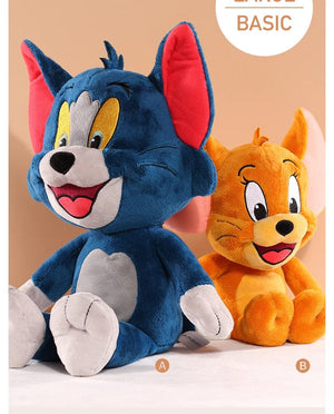 Planet Gates 45cm Tom Tom And Jerry Plush Toy Cartoon Movie Cat Tuffy Nibbles Mouse Plushies Stuffed Animals Soap Action Figure Studio Doll Toys