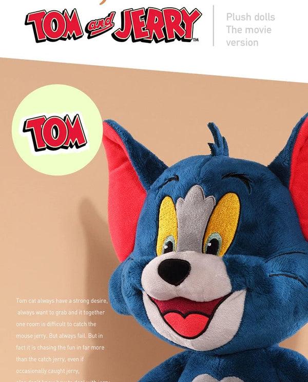 Planet Gates 45cm Tom Tom And Jerry Plush Toy Cartoon Movie Cat Tuffy Nibbles Mouse Plushies Stuffed Animals Soap Action Figure Studio Doll Toys