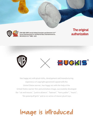 Planet Gates 45cm Tom Tom And Jerry Plush Toy Cartoon Movie Cat Tuffy Nibbles Mouse Plushies Stuffed Animals Soap Action Figure Studio Doll Toys