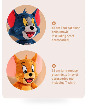 Planet Gates 45cm Tom Tom And Jerry Plush Toy Cartoon Movie Cat Tuffy Nibbles Mouse Plushies Stuffed Animals Soap Action Figure Studio Doll Toys