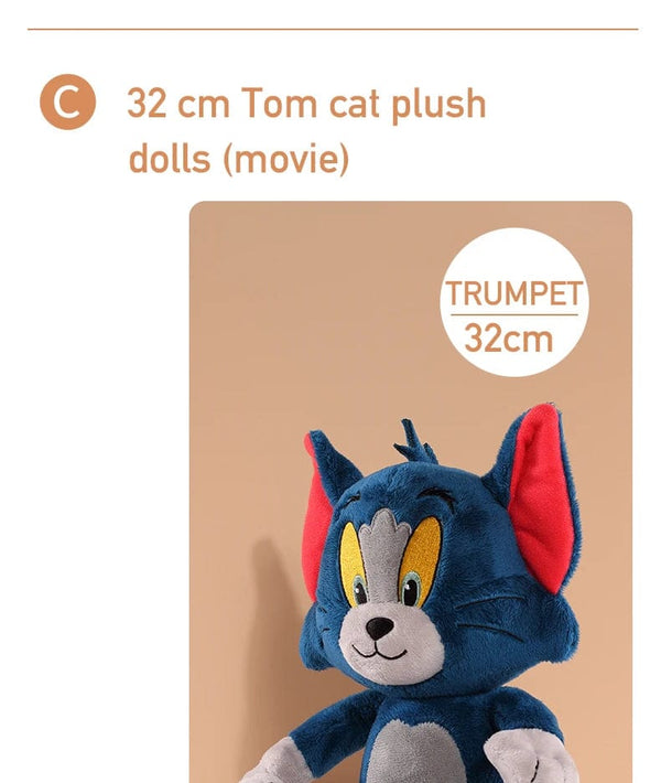 Planet Gates 45cm Tom Tom And Jerry Plush Toy Cartoon Movie Cat Tuffy Nibbles Mouse Plushies Stuffed Animals Soap Action Figure Studio Doll Toys