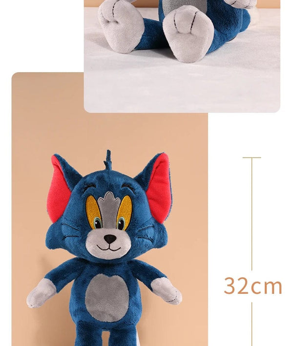 Planet Gates 45cm Tom Tom And Jerry Plush Toy Cartoon Movie Cat Tuffy Nibbles Mouse Plushies Stuffed Animals Soap Action Figure Studio Doll Toys