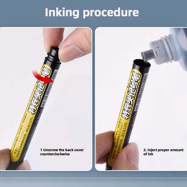 Planet Gates 45mm Deep Hole Long Nib Head Markers Deep Drill Hole Long Nib Scriber Multifunction Mechanical Carpentry Colorful Marker Pen