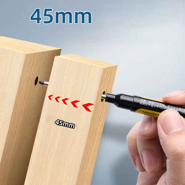 Planet Gates 45mm Deep Hole Long Nib Head Markers Deep Drill Hole Long Nib Scriber Multifunction Mechanical Carpentry Colorful Marker Pen