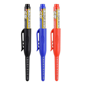 Planet Gates 45mm Deep Hole Long Nib Head Markers Deep Drill Hole Long Nib Scriber Multifunction Mechanical Carpentry Colorful Marker Pen