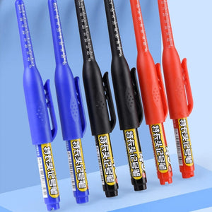 Planet Gates 45mm Deep Hole Long Nib Head Markers Deep Drill Hole Long Nib Scriber Multifunction Mechanical Carpentry Colorful Marker Pen