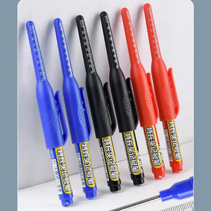 Planet Gates 45mm Deep Hole Long Nib Head Markers Deep Drill Hole Long Nib Scriber Multifunction Mechanical Carpentry Colorful Marker Pen