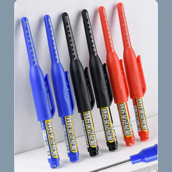 Planet Gates 45mm Deep Hole Long Nib Head Markers Deep Drill Hole Long Nib Scriber Multifunction Mechanical Carpentry Colorful Marker Pen