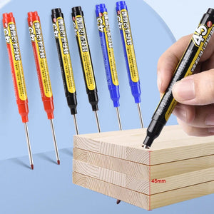 Planet Gates 45mm Deep Hole Long Nib Head Markers Deep Drill Hole Long Nib Scriber Multifunction Mechanical Carpentry Colorful Marker Pen
