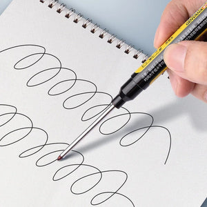 Planet Gates 45mm Deep Hole Long Nib Head Markers Deep Drill Hole Long Nib Scriber Multifunction Mechanical Carpentry Colorful Marker Pen