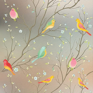 Planet Gates 45x100cm 1pc Stained Glass Window Film Privacy Film Non-Adhesive Static Cling Sun Blocking Window Film Heat Blocker Heat Control Decorative Sticker For Bathroom Bedroom Home Decor