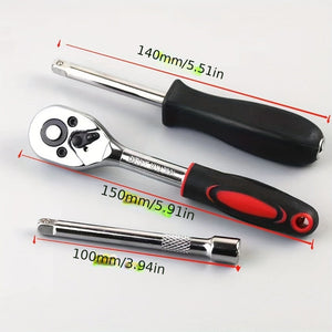 Planet Gates 46-piece Automotive Repair Tool Set Multifunctional Car Repair Tool Box Ratchet Wrench Sleeve Combination Set Pipe Tool