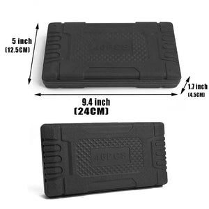 Planet Gates 46Pcs 1/4" Drive Metric Flexible Head Ratcheting Wrench Combination Spanner Mechanic Tool Set Car Repair Tool Kit w/Black Case