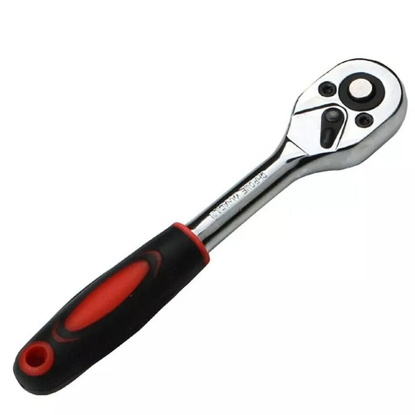 Planet Gates 46Pcs 1/4" Drive Metric Flexible Head Ratcheting Wrench Combination Spanner Mechanic Tool Set Car Repair Tool Kit w/Black Case